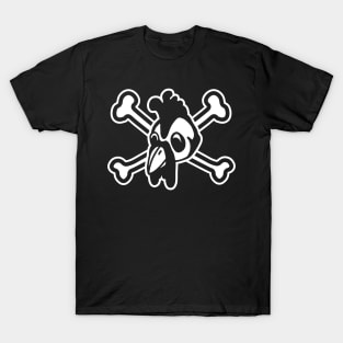 Cute Chicken Skull and Crossbones T-Shirt